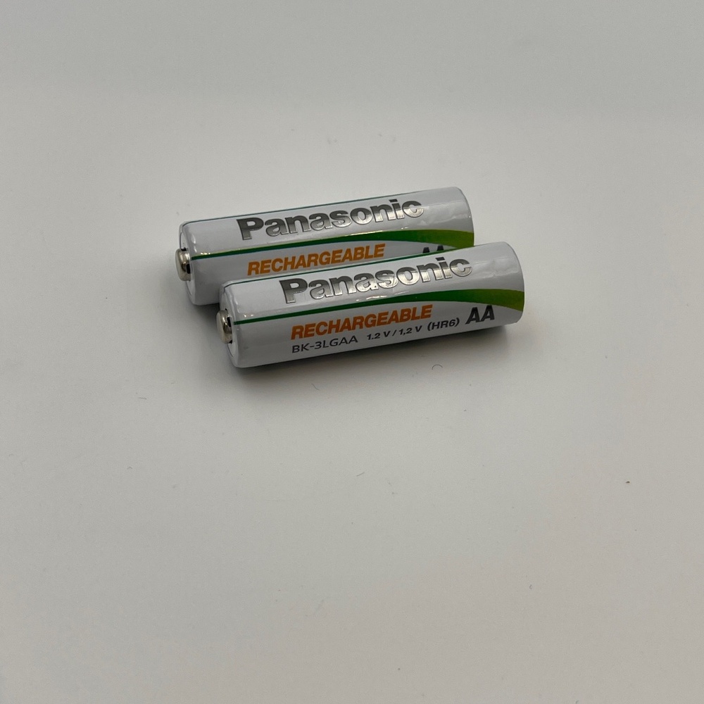 2 PANASONIC RECHARGEABLE AA BATTERIES 1100mAh